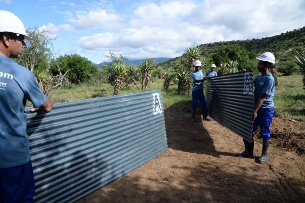 4. bolt together the eco dam sheeting 1